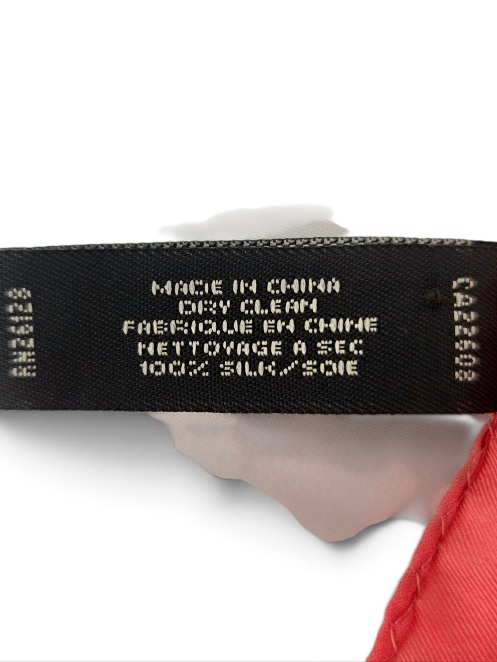 Coach Silk Scarf. Coral/pink/white.. - Picture 5 of 7